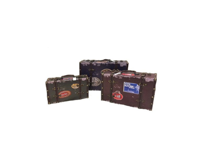 Baúl Decorativo Baúles Equipaje Clásico (SET/3)
