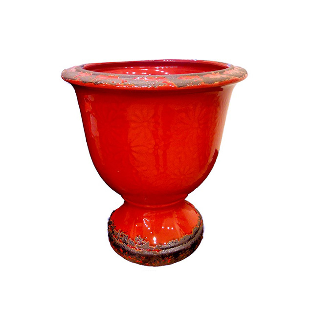 Florero Jarrón  Copa Roja Rubí