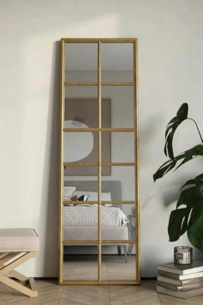 Espejo de Pared Órbita Dorada