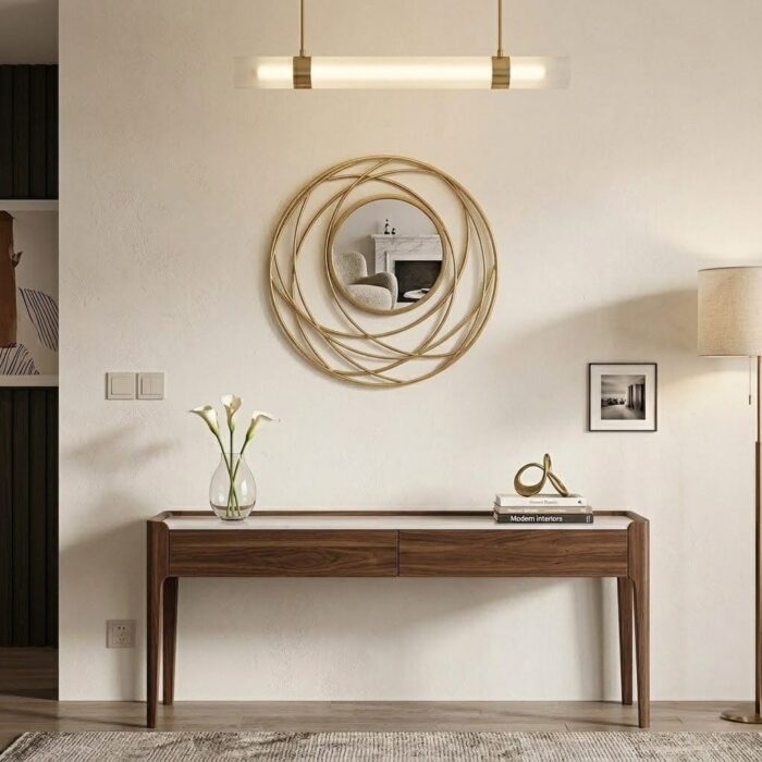 Espejo de Pared Cuadrado Gold