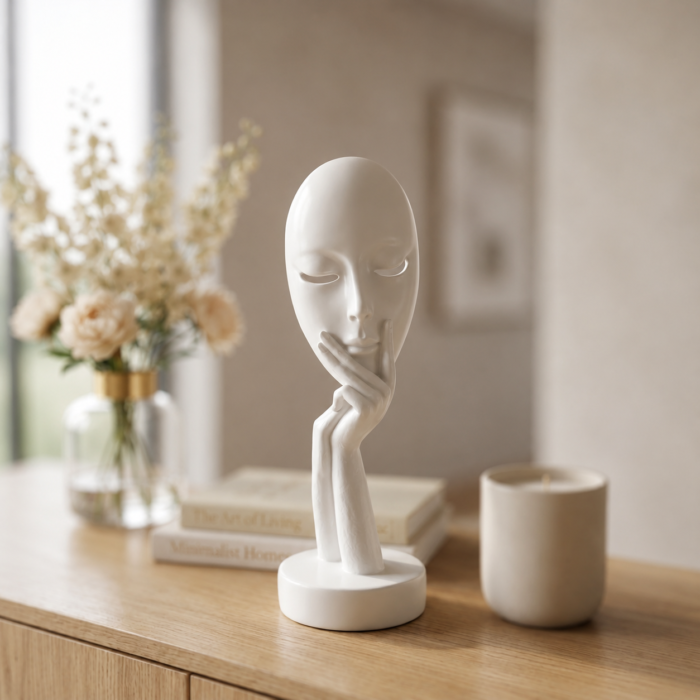 Figura de la Mascara Enigma Blanca
